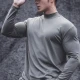 Wholesale Men's Casual Plain Mock Neck Thermal Lined Long Sleeve T-shirts Custom Color Guangzhou Clothing Wholesale Market & Suppliers -LIUHUAMALL