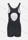 Wholesale Women's Athletic Contrast Color One Piece Boyleg Training Swimsuit - Liuhuamall