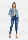Wholesale Women's Casual Distressed Ripped Flap Pockets Long Sleeve Button Down Denim Jacklet - Liuhuamall