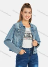 Wholesale Women's Casual Distressed Ripped Flap Pockets Long Sleeve Button Down Denim Jacklet - Liuhuamall