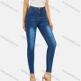 Wholesale Women's Casual Distressed Skinny Fit Ankle Length High Waist Denim Pants preview