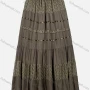 Wholesale Women's Casual Elastic Waist Sequin Pleated A-line Midi Skirt 176# preview