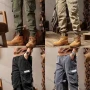 Wholesale Men's Casual Plain Flap Pockets Drawstring Cargo Pant 691# preview