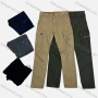 Wholesale Men's Casual Plain Flap Pockets Zip Decor Cargo Pant AK7382# preview