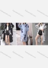 Wholesale Women's Casual Collared Long Sleeve Letter Midi Shirt Dress - Liuhuamall