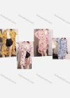 Wholesale Women's Casual Collared Long Sleeve Baroque Print Midi Shirt Dress - Liuhuamall