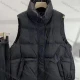 Wholesale Women's Casual High Neck Thermal Lined Plain Puffer Vest Jacket Black Clothing Wholesale Market Liuhua