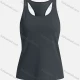 Wholesale Women's Sporty Plain Breathable Mesh Quick Dry Workout Yoga Tank Top Dark Gray Clothing Wholesale Market Liuhua