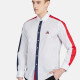 Men's Casual Collared Long Sleeve Button Down Contrast Splicing Shirt P001-1# White Clothing Wholesale Market -LIUHUA