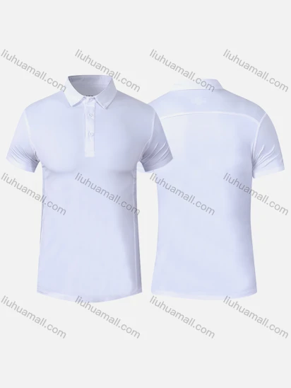 Wholesale Men's Sporty Quick Dry Breathable Plain Button Front Short Sleeve Polo Shirt