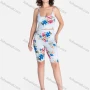 Wholesale Women's Floral Print Spaghetti Straps Crop Cami Top & High Waist Shorts 2 Pieces Set preview