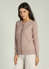 Wholesale Women's Basics Button Front Plain Long Sleeve Cardigan - Liuhuamall