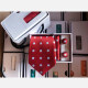 Men's Fashion Polka Dot Print Tie & Pocket Square & Cufflinks Sets Red Clothing Wholesale Market -LIUHUA