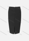 Wholesale Women's Zipper Slant Pocket Front Slit Plain Midi Skirts - Liuhuamall