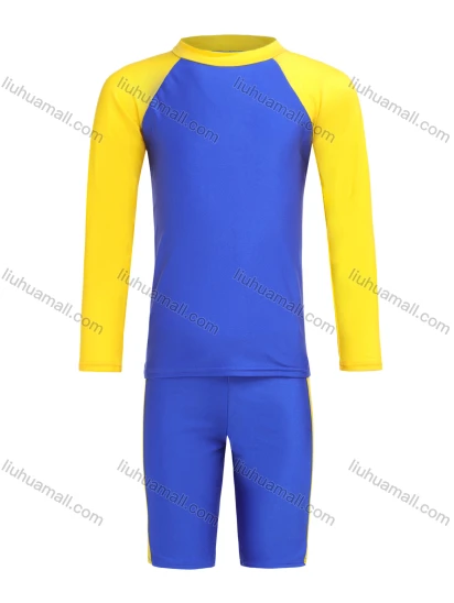Wholesale Boys Colorblock Two-Piece Swimsuit Set 722181#