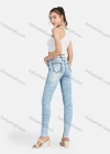 Wholesale Women's Casual Plain Distressed High Waist Skinny Fit Ankle Length Jean - Liuhuamall