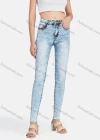 Wholesale Women's Casual Plain Distressed High Waist Skinny Fit Ankle Length Jean - Liuhuamall