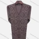 Wholesale Men's Casual V Neck Long Sleeve Argyle Print Button Down Knit Cardigans Brown Clothing Wholesale Market Liuhua