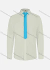 Wholesale Men's Business Plain Long Sleeve Shirt Woth Tie - Liuhuamall