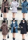 Wholesale Women's Casual Hooded Long Sleeve Thermal Pockets Puffer Coat 8821# - Liuhuamall