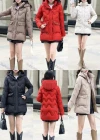 Wholesale Women's Casual Hooded Long Sleeve Thermal Pockets Puffer Coat 8822# - Liuhuamall