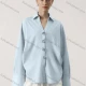 Wholesale Women's Elegant Collared Plain Long Sleeve Shirt With Flower Decoration Button Closure 2# Clothing Wholesale Market Liuhua