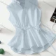 Wholesale Women's Elegant Sleeveless Peplum Top Adjustable Waist Design 2# Clothing Wholesale Market Liuhua