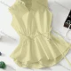 Wholesale Women's Elegant Sleeveless Peplum Top Adjustable Waist Design 3# Clothing Wholesale Market Liuhua