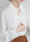 Wholesale Women's Elegant Collared Long Sleeve Button Down Plain Shirts 038215# - Liuhuamall