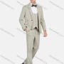 Wholesale Men's Formal Lapel Plaid Pockets Blazer & Vest & Pant 3 Pieces Suit Sets preview