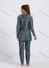 Wholesale Women's Modest Muslim Full Coverage Contrast Burkini Swimsuit With Hijab 2 Piece Set - Liuhuamall