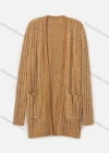 Wholesale Women's Plain Long Sleeve Fuzzy Knit Cardigan - Liuhuamall