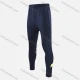 Wholesale Men's Athletic Workout Elastic Waist Striped Ankle Length Leggings MCK21903# Midnight blue Clothing Wholesale Market Liuhua