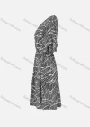 Wholesale Women's Wrap V Neck Ruffle Sleeve Texture Elastic Waist Casual Short Dress - Liuhuamall