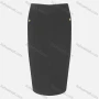 Wholesale Women's Zipper Slant Pocket Front Slit Plain Midi Skirts preview