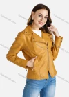 Wholesale Women's Casual Lapel Long Sleeve Zipper Slim Fit PU Leather Jacket With Zipper Pockets - Liuhuamall