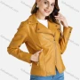 Wholesale Women's Casual Lapel Long Sleeve Zipper Slim Fit PU Leather Jacket With Zipper Pockets preview