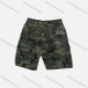 Wholesale Men's Casual Camouflage Flap Pockets Drawstring Shorts A-079# Green Clothing Wholesale Market Liuhua