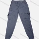 Wholesale Men's Casual Plain Flap Pockets Drawstring Cargo Pant 517# Slate Gray Clothing Wholesale Market Liuhua