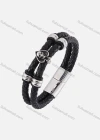 Wholesale Genuine Leather Stainless Steel Magnetic Buckle Bracelet SP0327# - Liuhuamall