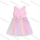 Wholesale Girls Sleeveless Bow Front Appliques Rainbow Lace Hem Flower Girl Dress Pink Guangzhou Clothing Wholesale Market & Suppliers -LIUHUAMALL