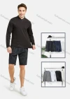 Wholesale Men's Athletic V Neck Long Sleeve Letter Print Running Tops - Liuhuamall