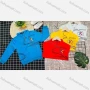 Wholesale Boy's Comfy Long Sleeve Letter Print Button Elastic Polo Shirt preview