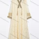 Wholesale Women's Elegant Embroidered V-Neck Tassel Trim Long Sleeve Maxi Dress #SS50220 Almond White Clothing Wholesale Market Liuhua