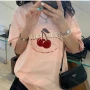 Wholesale Women's Casual Graphic Round Neck Half Sleeve Tee 1005# preview