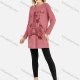 Wholesale Women's Casual Round Neck Eiffel Tower Print Long Rib-Knit Tunic 3# Clothing Wholesale Market Liuhua