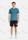 Wholesale Men's Athletic Drawstring Letter Print Zipper Pockets Running Shorts - Liuhuamall