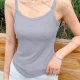 Wholesale Women's Casual Plain Ribbed Slim Fit Cami Top Gray Clothing Wholesale Market Liuhua