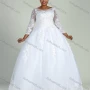 Wholesale Women's Glamorous Embroidery Bateau Neck Beaded Applique Corset Bodice Classic Tulle Wedding Dress 970# preview