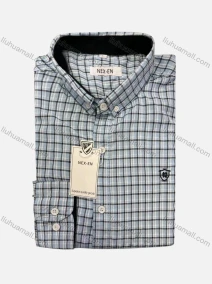 Wholesale Men's Casual Plaid Print Long Sleeve Button Down Shirt, LIUHUA CLOTHING WHOLESALE